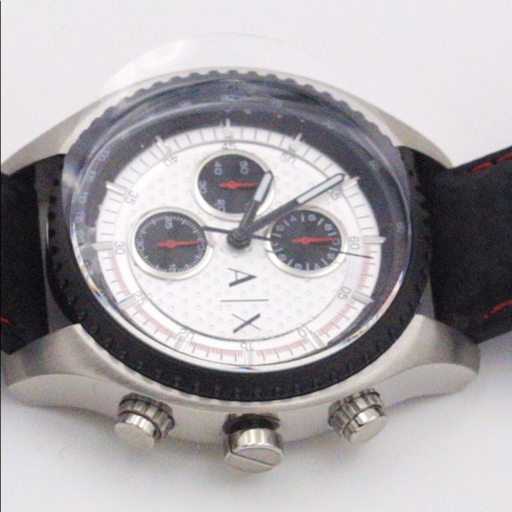 Armani Exchange Unisex Black and Red watch
